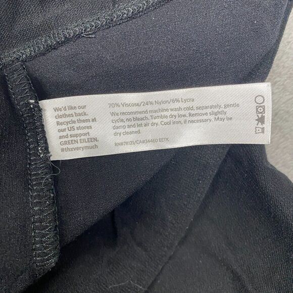 Eileen Fisher Pants Womens XS Black‎ Ankle Elastic Waist Stretch Pull On Viscose - Picture 7 of 9